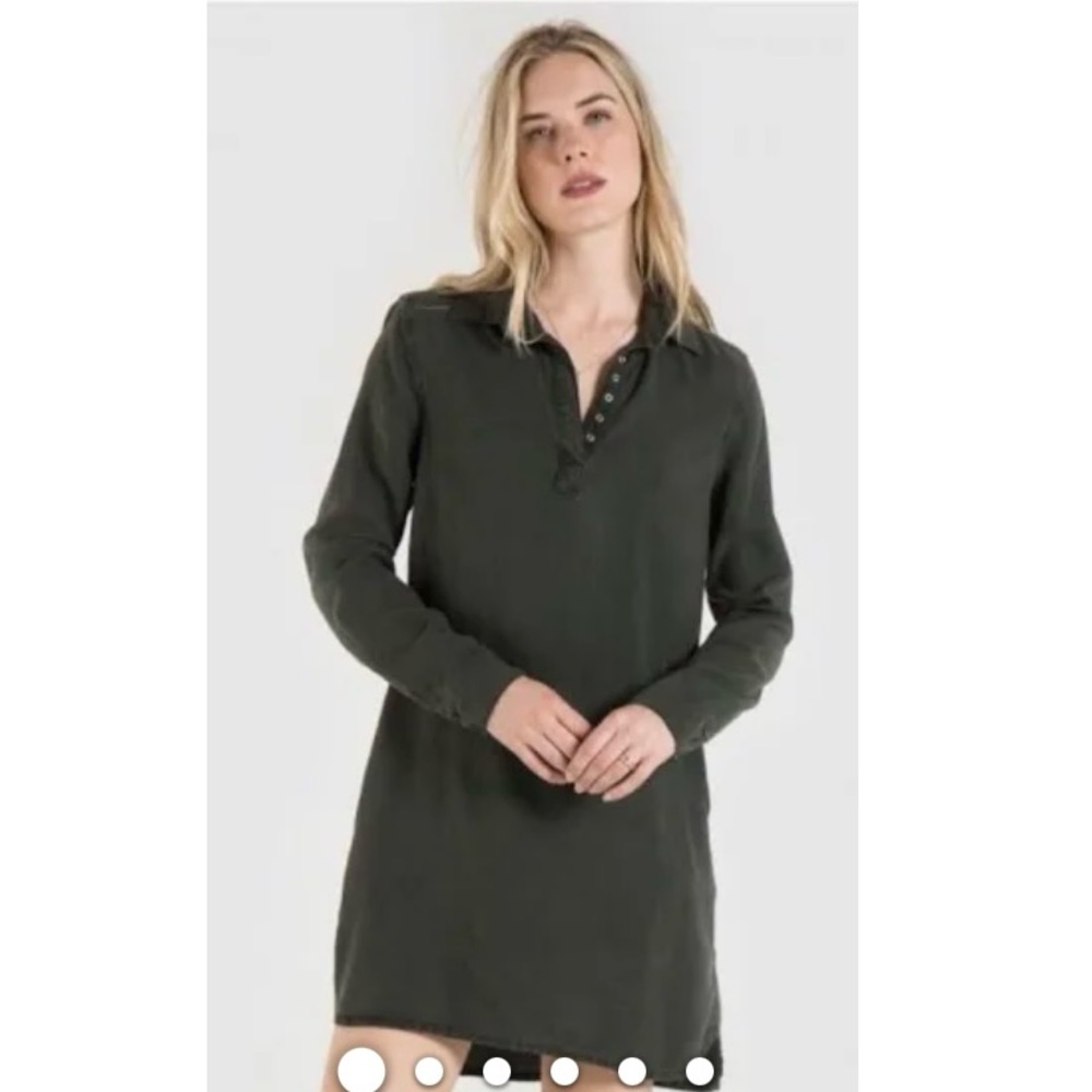 Bella Dahl Grommet A-line Dark Forest Dress